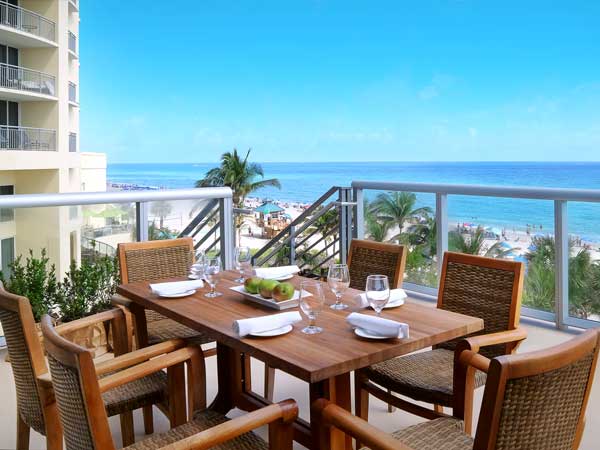 Dining On The Patio By The Ocean.