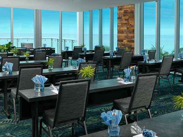 Meeting Room With An Ocean View In Miami.