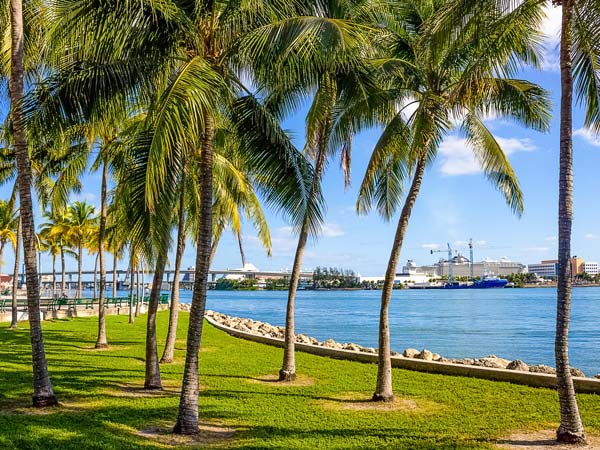 A park by the beach.