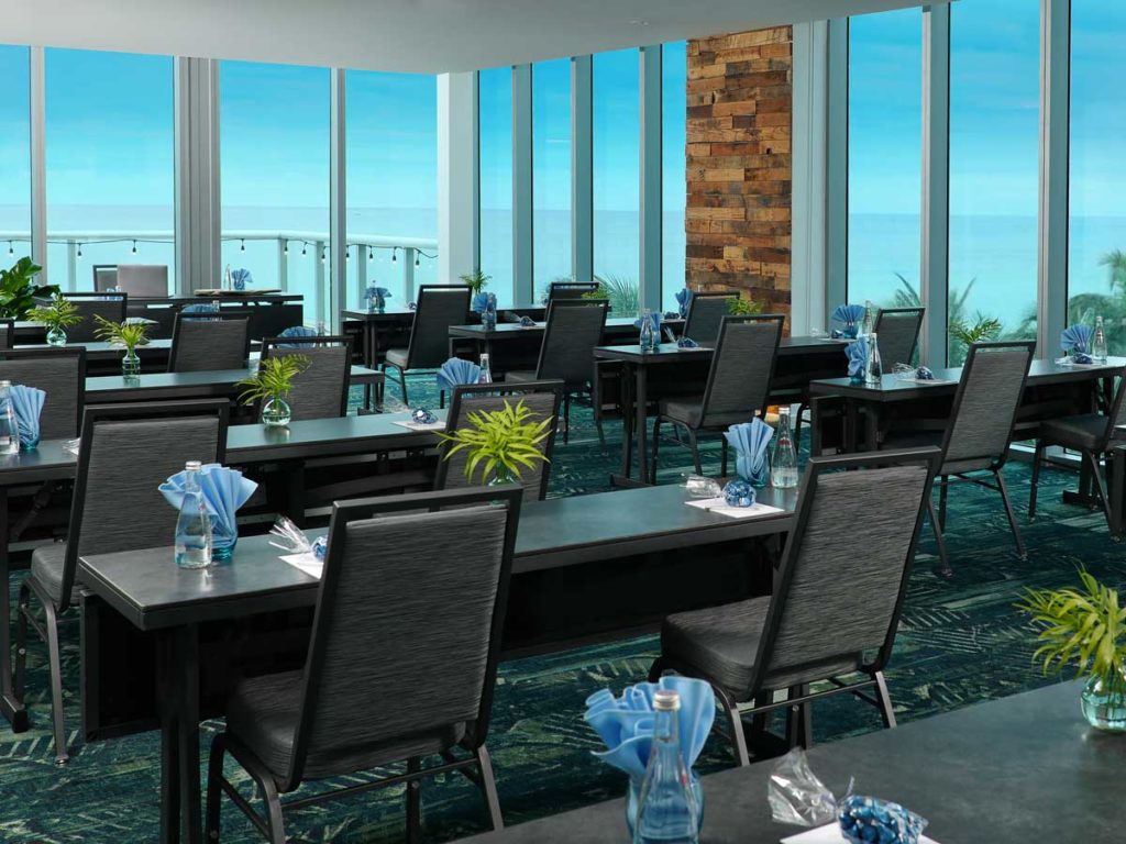 Meeting With An Ocean Front View In Miami.