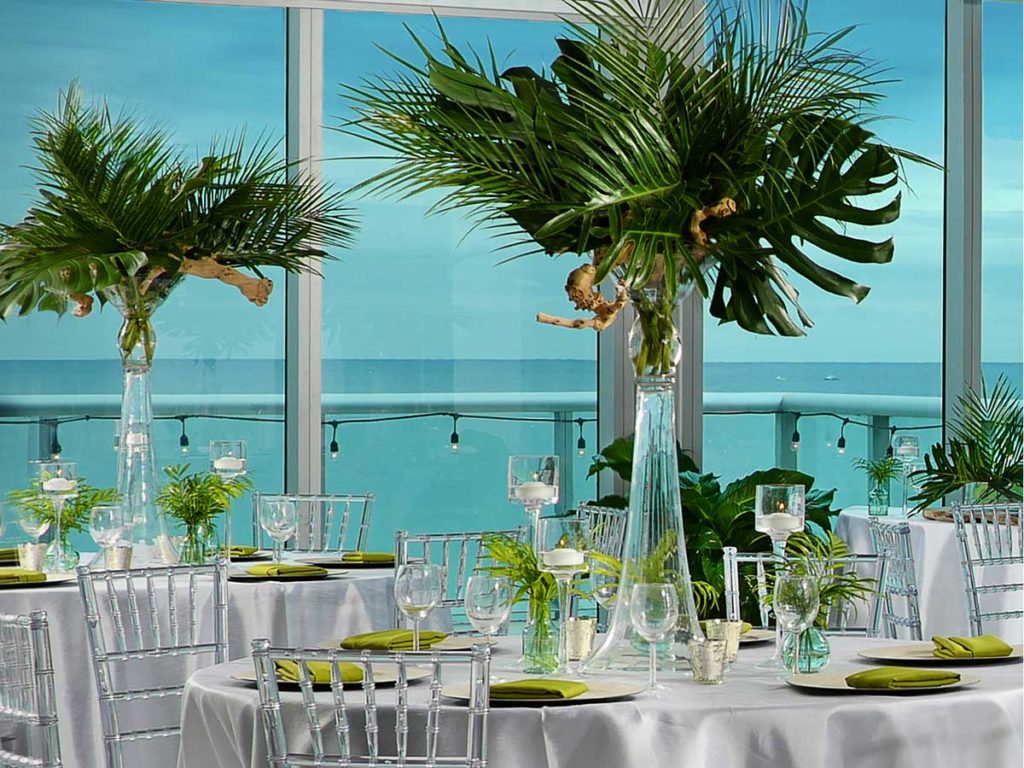 Wedding Reception By The Ocean In Miami.