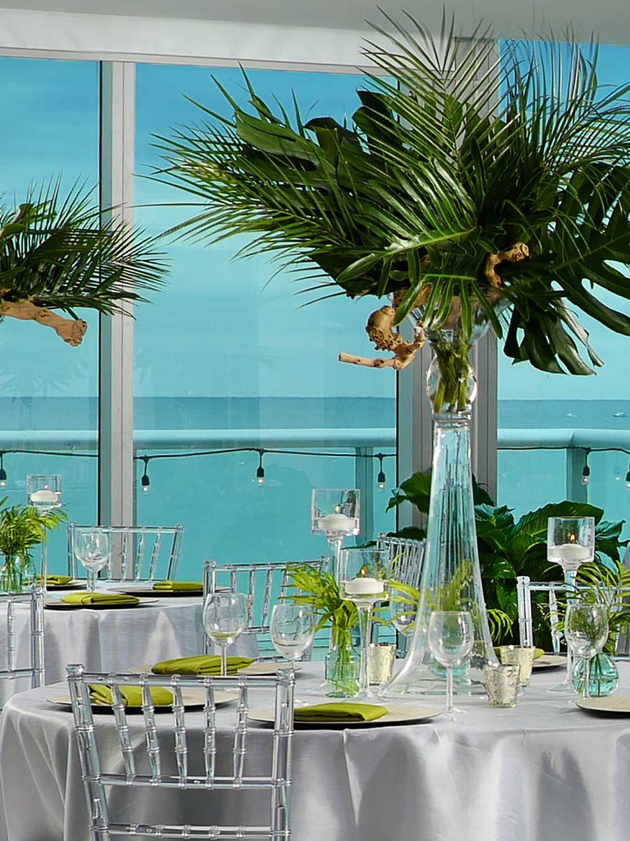 Wedding Reception By The Ocean In Miami.