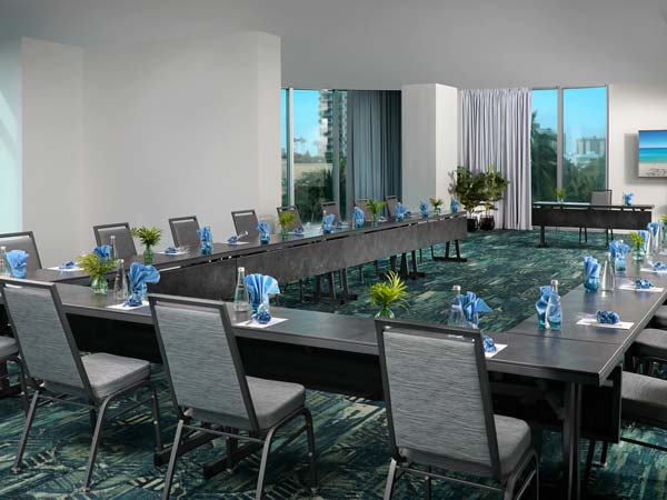 Meeting Space With U Shaped Table.