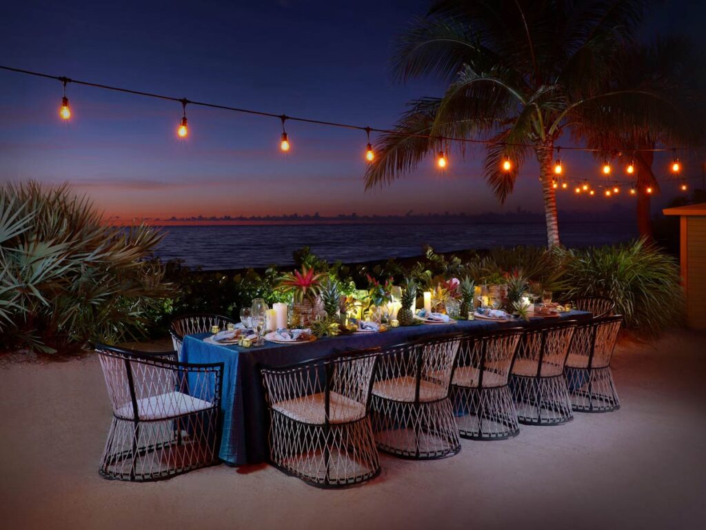 Private Event Table On The Beach